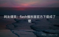 网友爆笑：flash播放器官方下载成了梗